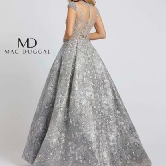Mac Duggal Platinum Ball Gown - Picture 3 of 5